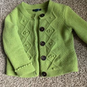Green Sweater with Buttons
